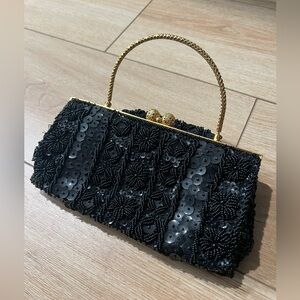 STUNNING 50s/60s Vintage Beaded Evening Opera Clutch